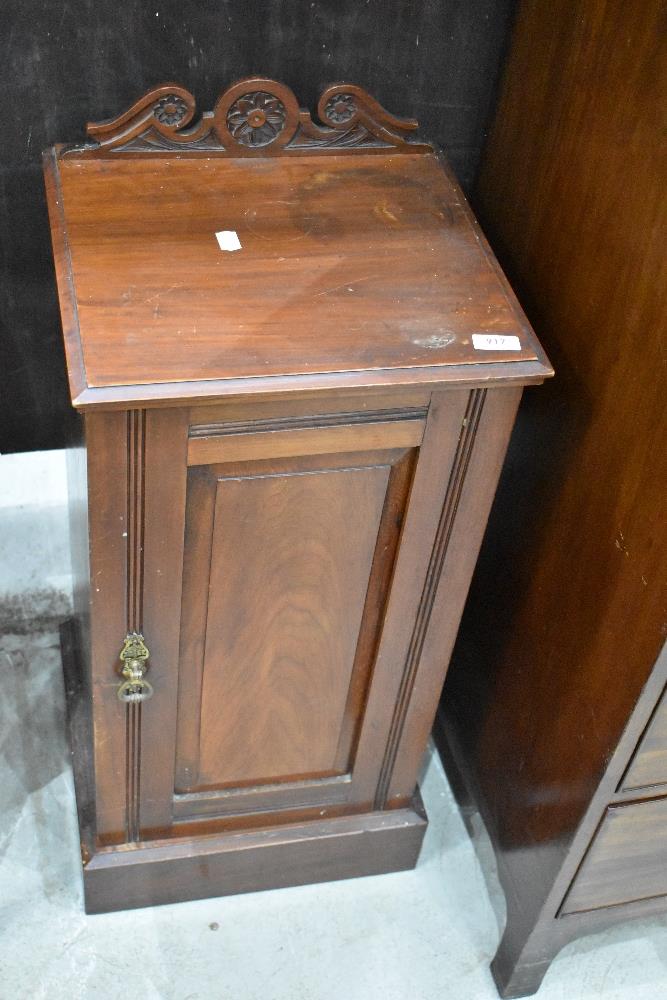 A 19th Century mahogany bedside cabinet