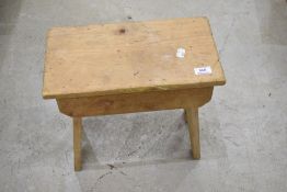 A rustic joiner stool