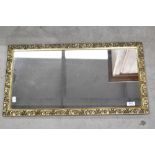 A gilt frame wall mirror, approx. 36 x 66cm