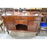 A Victorian mahogany sideboard, width approx. 153cm