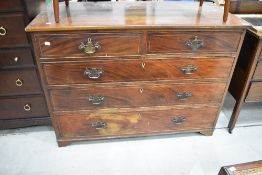 A 19th Century stained frame chest of two over three drawers, width approx. 118cm
