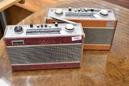 Two vintage Roberrts R606-MB radios