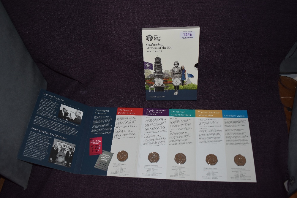 Royal Mint '50 years of the 50p' includes girl guides, Kew gardens, scouting for boys, sub-four
