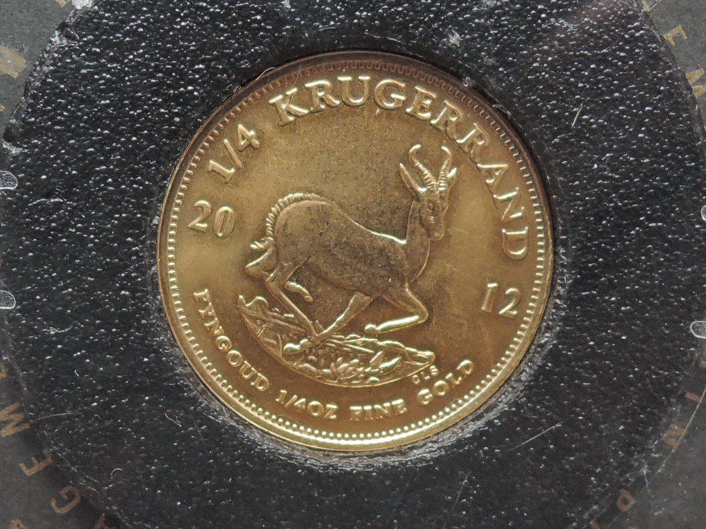 A South Africa 2012 Gold 1/4 Krugerrand contains 1/4 oz of Fine Gold - Image 3 of 3