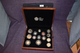 Royal Mint 2015 United Kingdom premium proof coin set collectors edition, 1P to £5, fourteen