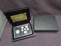 A United Kingdom 2013 Coronation Jubilee Silver Proof Coin Set in leather case and outer box, 7