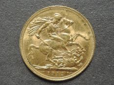 A United Kingdom 1912 George V Gold Sovereign, Royal Mint