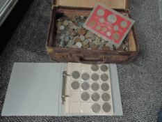 A case of GB and World Coins including a album of Queen Elizabeth II Coins including Pennies to Half