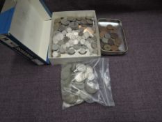 A collection of GB Coins, George V to Elizabeth II 3d-Crown including 16oz of Silver along with a