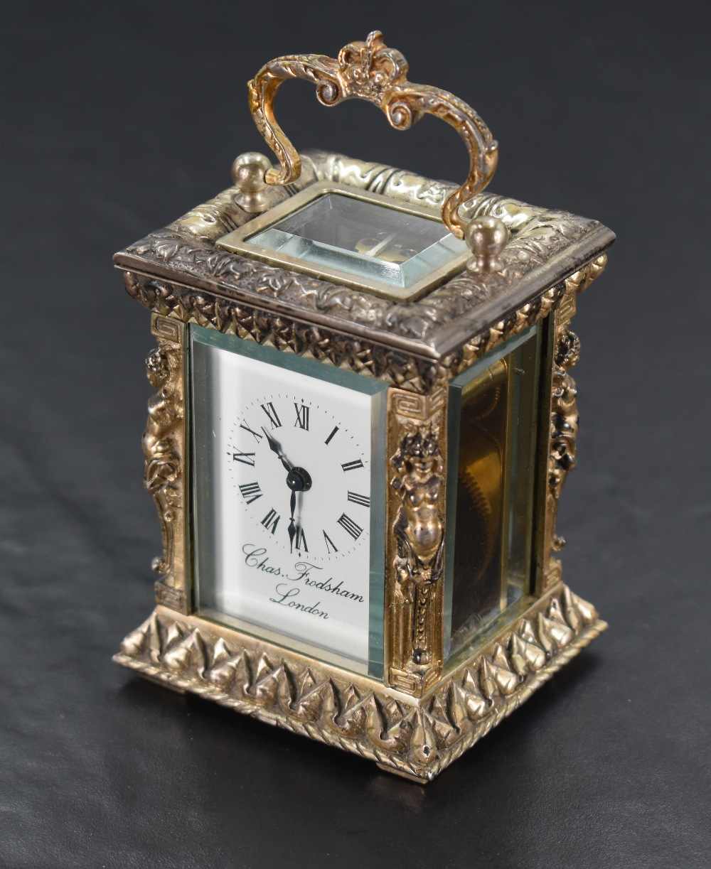 A Limited Edition miniature silver carriage clock by Charles Frodsham commemorating the Queen's - Image 2 of 4