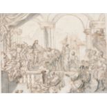 ¤ FOLLOWER OF FRANCESCO SOLIMENA (1657-1747) THE ARRIVAL OF THE QUEEN OF SHEBA
