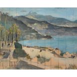 • CHARLES CUNDALL, R.A., R.W.S (1890-1971) A TERRACE BY THE SEAFRONT AT MONTE CARLO