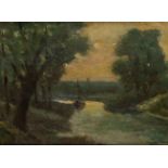 ATTRIBUTED TO BERTRUM PRIESTMAN R.A.^ R.O.I (1868-1951) SCENE BY A RIVER