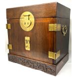 A CHINESE HARDWOOD SEAL CHEST, CIRCA 1900