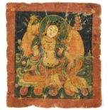 A THANG-KA DEPICTING VAJRAVARAHI, TIBET OR NEPAL, 20TH CENTURY