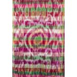 A LENGTH OF SILK IKAT CLOTH, YAZD, PERSIA, EARLY 20TH CENTURY