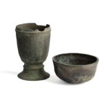 TWO SOUTH-EAST ASIAN BRONZE VESSELS, CAMBODIA AND JAVA, 10TH-12TH CENTURIES