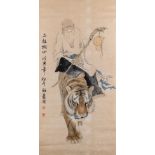 CHINESE SCHOOL, LAOZI RIDING A TIGER, 20TH CENTURY