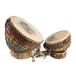 *A PAIR OF METAL DRUMS (NAGARA), RAJASTHAN, INDIA, 20TH CENTURY