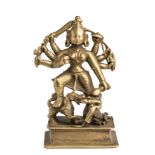 A BRONZE FIGURE OF DURGA MAHISASURAMARDINI, WESTERN DECCAN, 17TH / 18TH CENTURY