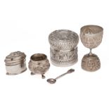 A MISCELLANEOUS COLLECTION OF SILVER, INDIA AND, BURMA, EARLY 20TH CENTURY