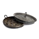 A BRONZE IDLI PAN, SOUTH INDIA, 19TH CENTURY