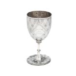 A VICTORIAN SILVER GOBLET, ELKINGTON & CO., LONDON, 1866