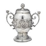 AN ARTS AND CRAFTS SILVER CUP AND COVER, THE DUCHESS OF SUTHERLAND'S CRIPPLES GUILD LTD., BIRMINGHAM