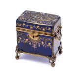 A BOHEMIAN GLASS CASKET, PROBABLY MOSER OF KARLSBAD, LATE 19TH CENTURY