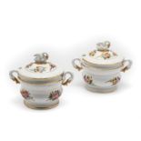 A PAIR OF SPODE 'DOLPHIN EMBOSSED' SAUCE TUREENS AND COVERS, CIRCA 1815