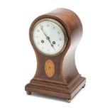 A MAHOGANY BALLOON CLOCK, EARLY 20TH CENTURY