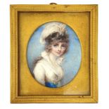 ˜A PORTRAIT MINIATURE OF LADY LOUISA ATHERLEY, BY MRS ANNE MEE (NEE FOLDSONE, 1765-1851), CIRCA 1795