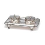 A VICTORIAN SILVER INKSTAND, CHARLES STUART HARRIS, LONDON, 1891