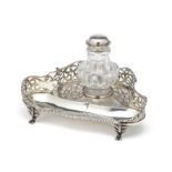 A VICTORIAN SILVER INKSTAND, FREDERICK YONGE FOX, LONDON, 1854