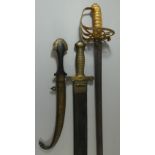 A FRENCH MODEL 1831 INFANTRY SHORTSWORD (COUPE CHOUX); A RIFLE COMPANY OFFICER~S SWORD; AND A NORTH