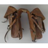 A PAIR OF LEATHER SADDLE PACKS, LATE 19TH/20TH CENTURY