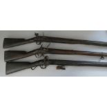 AN 11 BORE FLINTLOCK TRADE GUN, EARLY 19TH CENTURY; A .700 CALIBRE FRENCH MODEL 1816 FLINTLOCK MUSKE