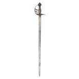 AN ENGLISH ~MORTUARY~ HILTED BACKSWORD, SECOND QUARTER OF THE 17TH CENTURY