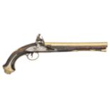 A 16 BORE FLINTLOCK HOLSTER PISTOL BY RICHARD (1) WILSON, CIRCA 1750