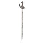 AN ENGLISH ~MORTUARY~ HILTED BACKSWORD, SECOND QUARTER OF THE 17TH CENTURY