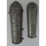 TWO PERSIAN ARM DEFENCES (BAZU BAND), QAJAR, 19TH CENTURY