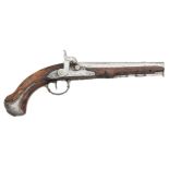 A 25 BORE FRENCH PERCUSSION PISTOL BY COULAUX A HUNINGUE, CIRCA 1760