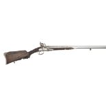 ˜A FINE 20 BORE D. B. FRENCH SILVER-MOUNTED FLINTLOCK SHOTGUN FOR PRESENTATION BY BOUTET, DIRECTEUR