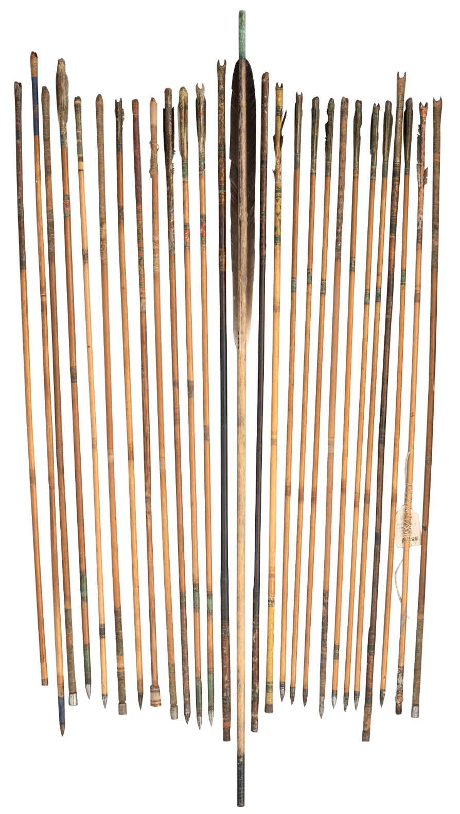 TWELVE MIDDLE EASTERN ARROWS WITH BLUNT HEADS, 18TH/19TH CENTURY, PROBABLY PERSIAN AND SIXTEEN ARROW