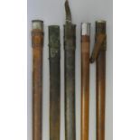 A GROUP OF SIX LEATHER FIELD SERVICE SCABBARDS FOR BRITISH SWORDS, LATE 19TH/20TH CENTURY