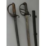 A VICTORIAN OFFICER~S SWORD AND ANOTHER, 19TH CENTURY