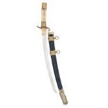 ‡ AN UNUSUAL AND RARE JAPANESE DRESS SWORD IN MIXED WESTERN AND JAPANESE STYLE MOUNTS, LATER MEIJI P