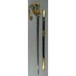 A ROYAL NAVAL OFFICER~S SWORD RETAILED BY J. FRIEDEBERG, PORTSEA, 20TH CENTURY