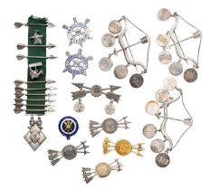 TWELVE ARCHERY MEDALS, LATE 19TH/20TH CENTURY