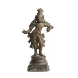 A BRONZE FIGURE OF KRISHNA